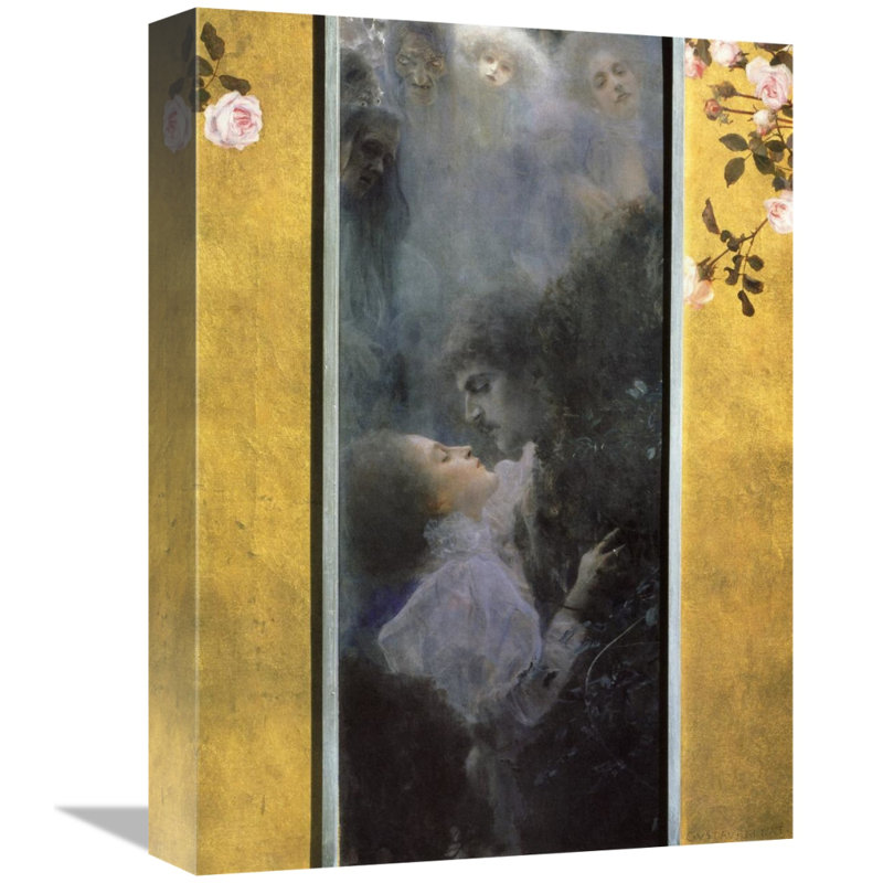" Love 1895 " by Gustav Klimt, 16" H x 12" W x 1.5" D