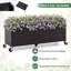 Boîte à fleurs surélevée en rotin pour jardin-1690487873