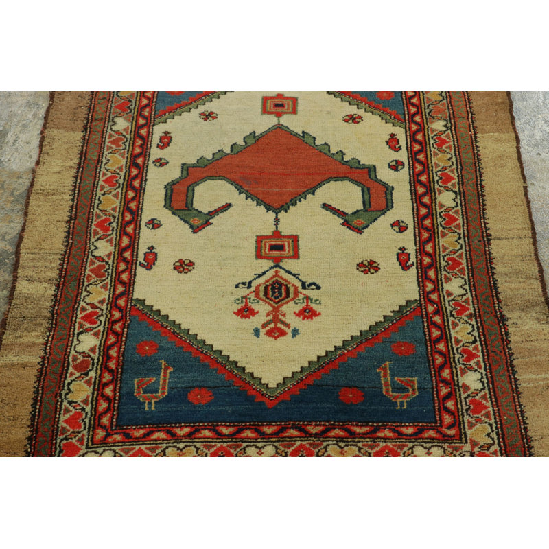 Antique One-of-a-Kind 3'1" x 4'3" Hand Knotted Area Rug