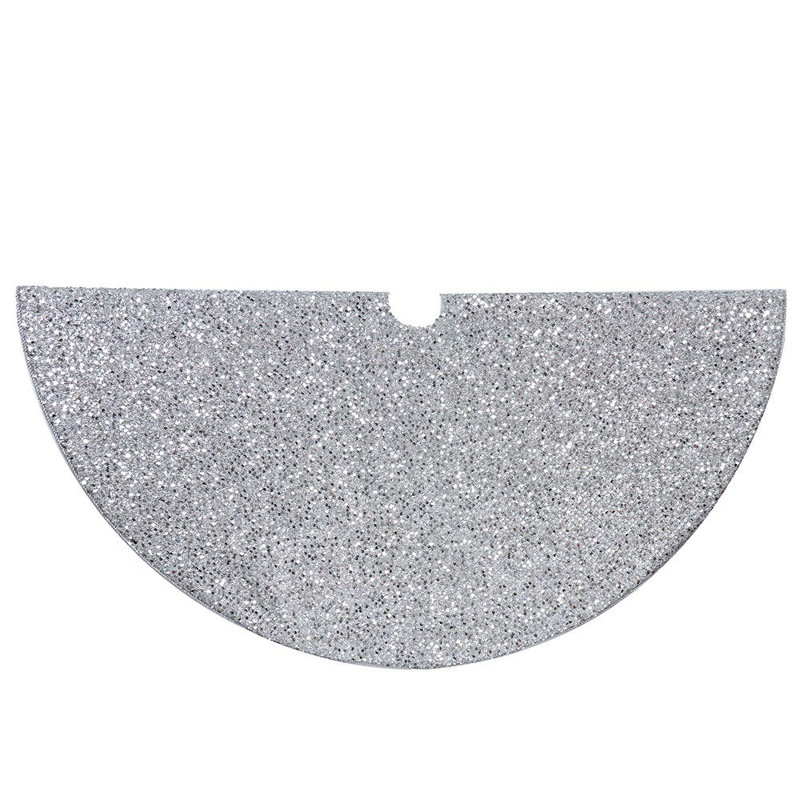 Kurt Adler Silver Sequined Tree Skirt