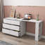 Bureau d'ordinateur en L avec tiroirs et armoire de rangement réversible, poste de travail d'angle moderne pour bureau à domicile