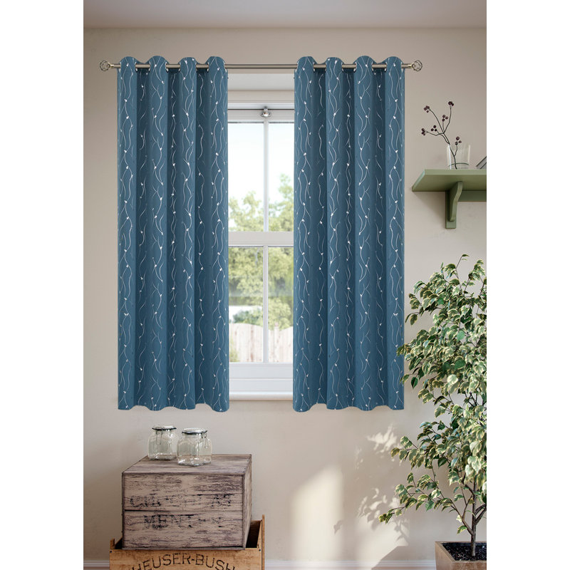 Room Darkening Curtains,2 Panels Set, 52" W x 63" L