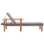 Chaise longue simple en acacia 78,7 po avec coussins-517311708