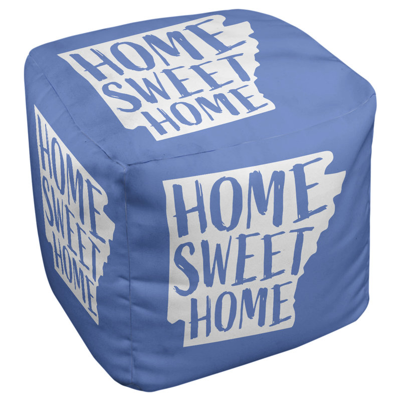 Repose-pieds à cubes arkansas the home, Bleu