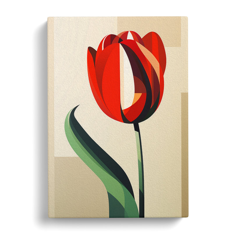 Tulip Flower Constructivism No.4 - Print, 50cm H x 35cm W x 3cm D
