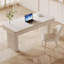 Bureau rectangulaire en granit blanc 55,12 po-130095985
