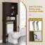 Rangement au-dessus de la toilette avec armoires supérieures et tablettes ouvertes Dharmraj-124581905