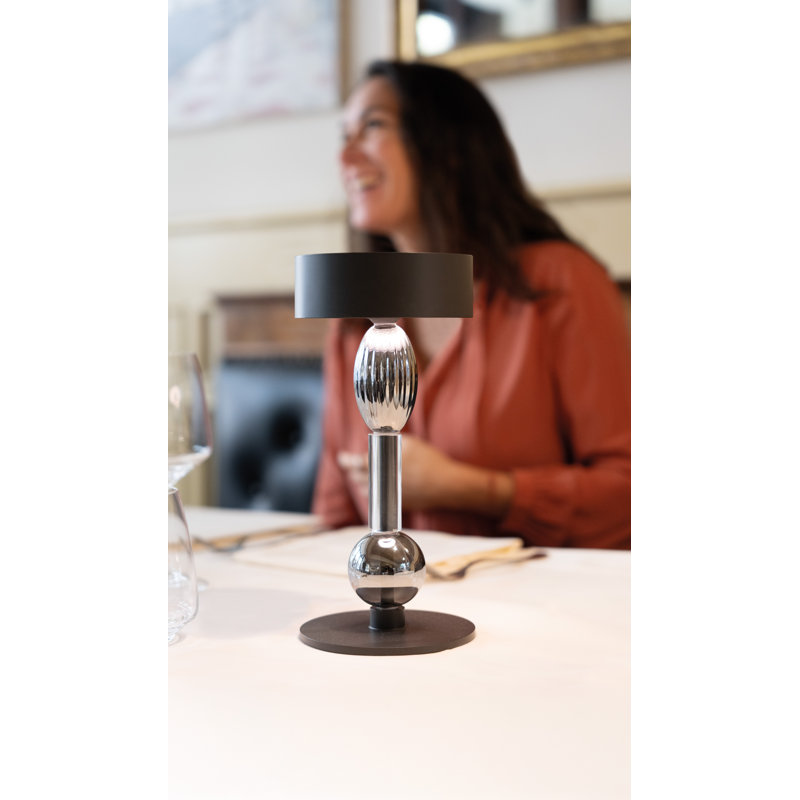 Royal Family Wi-Fi Table Lamp, Titanium with Clear and Gray Glass