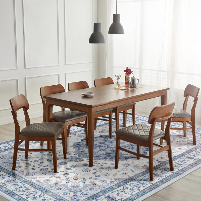Tapis de salon à motif floral oriental Fillender, Rectangle 4pi x 6 pi