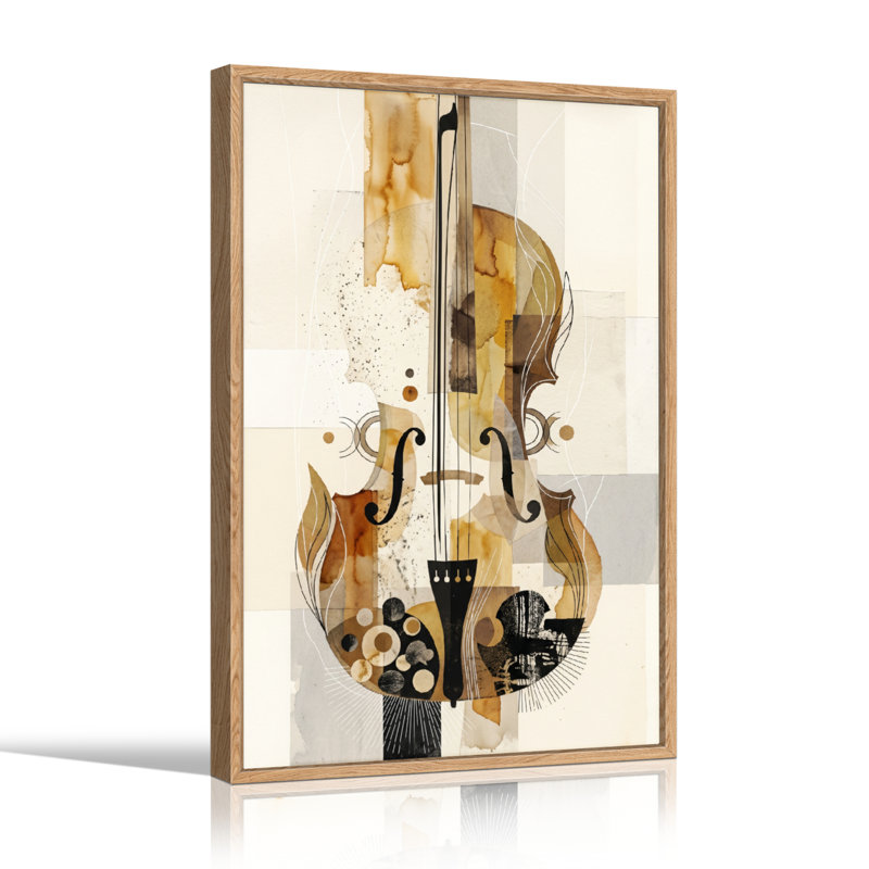 Abstrait art abstrait sur toile, ensemble de 1, Natural, H 24 po x l 18 po