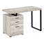 Bureau d'ordinateur moderne de 48 pouces avec installation réversible et tiroirs de rangement pour l'efficacité du bureau à domicile.-958034025