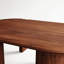Table basse 48 po, table centrale ovale en noyer pour salon et bureau personnel