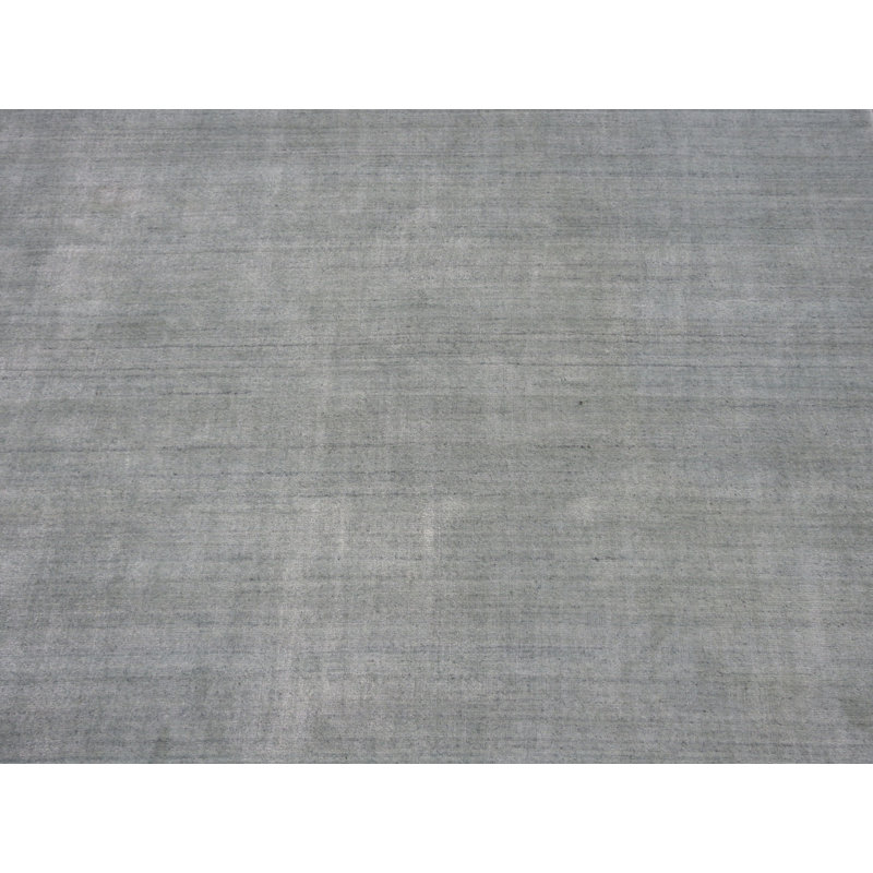 Tapis vert clair en soie 6X9