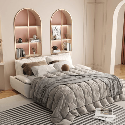 Canapé-lit escamotable grand 73,2 po, canapé-lit convertible 3-en-1, causeuse multifonctionnelle en velours pour la vie moderne