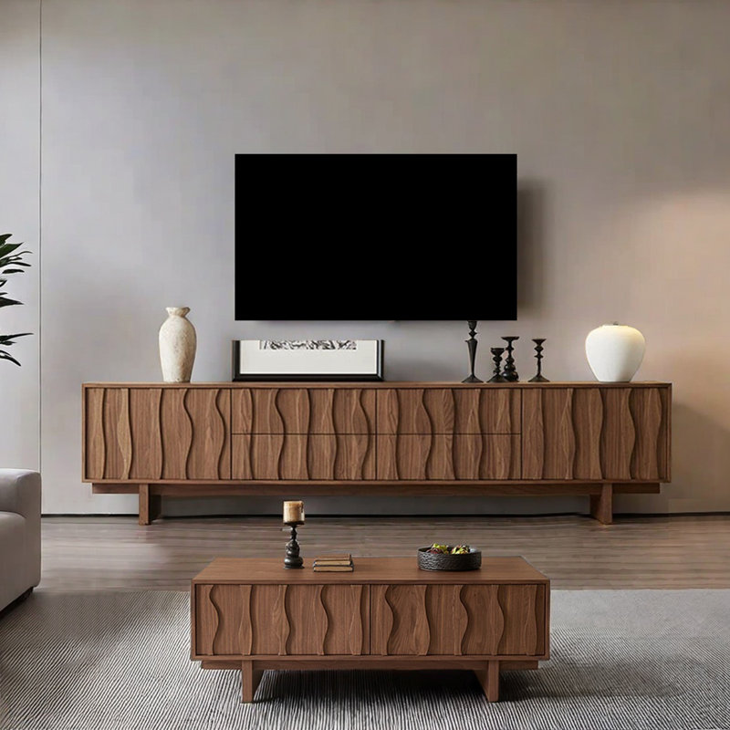 Ensemble de meuble télé et table basse de style rétro