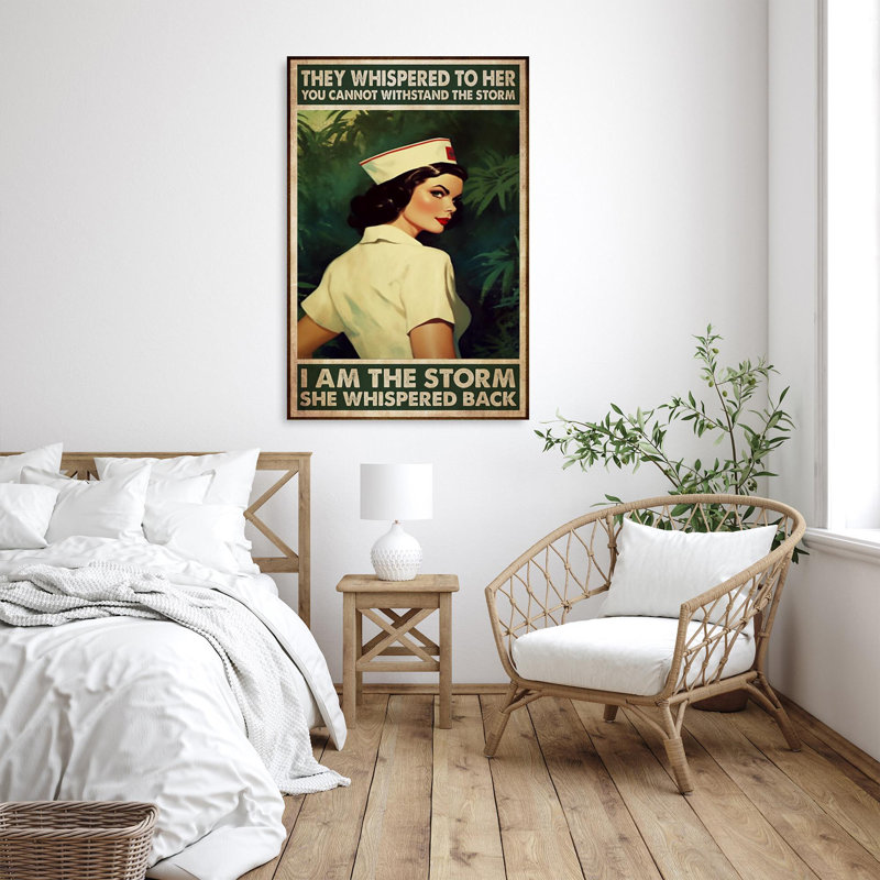 «Nurse She Whispered Back» - 1 pièce Rectangle graphique Nurse She Whispered Back - 1 pièce, impression sur toile