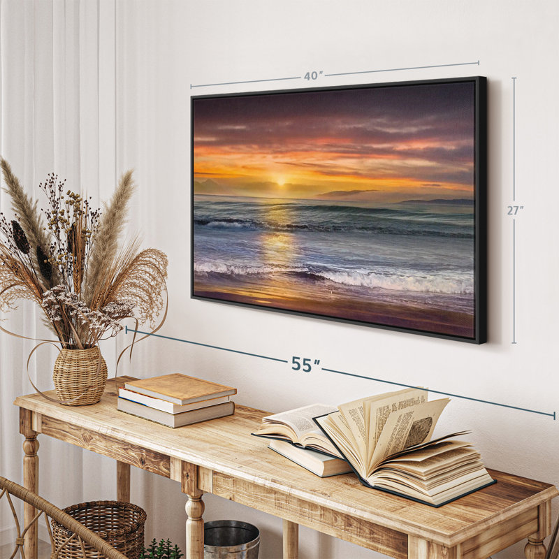 «Sundown Descanso Beach», reproduction sur toile, H 27 po x l 40 po