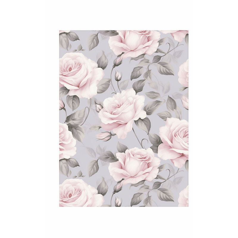 Impression florale de luxe sans cadre, H 14 po x l 11 po