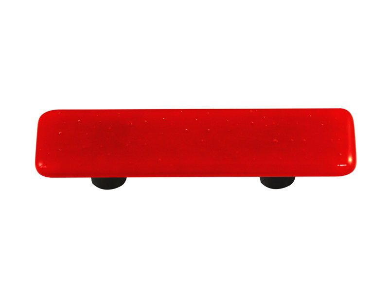 Poignée barre 3 po Solids, Noir, Rouge brique