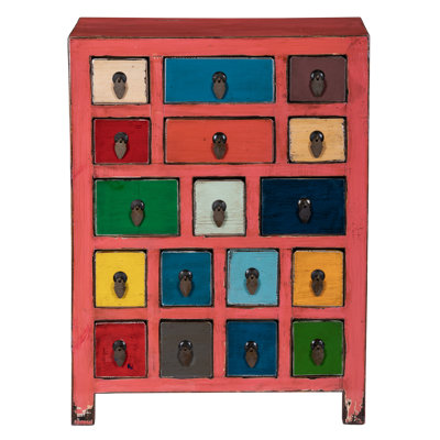 Solid Wood 85.5cm H Library Style Media Drawers
