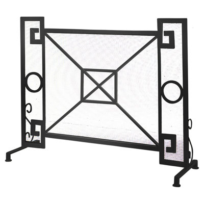 Greek Key Fireplace Screen