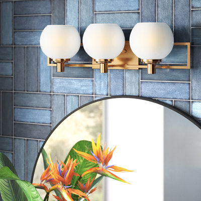 Cherilus 3-Light Dimmable Brushed Gold Bath Bar