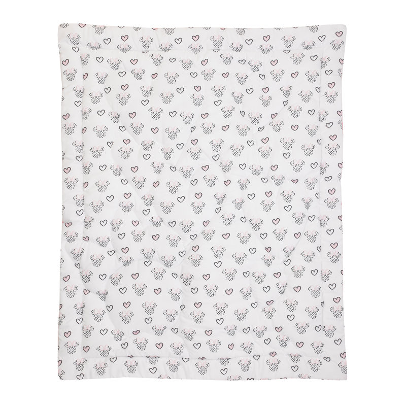 Ensemble de literie pour lit de bébé 3 pièces Minnie Mouse Hearts