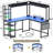 Bianco L-Shaped Desk with Hutch & Power Outlet, Gaming Desk Corner Computer Desk with Led Lights-162979161