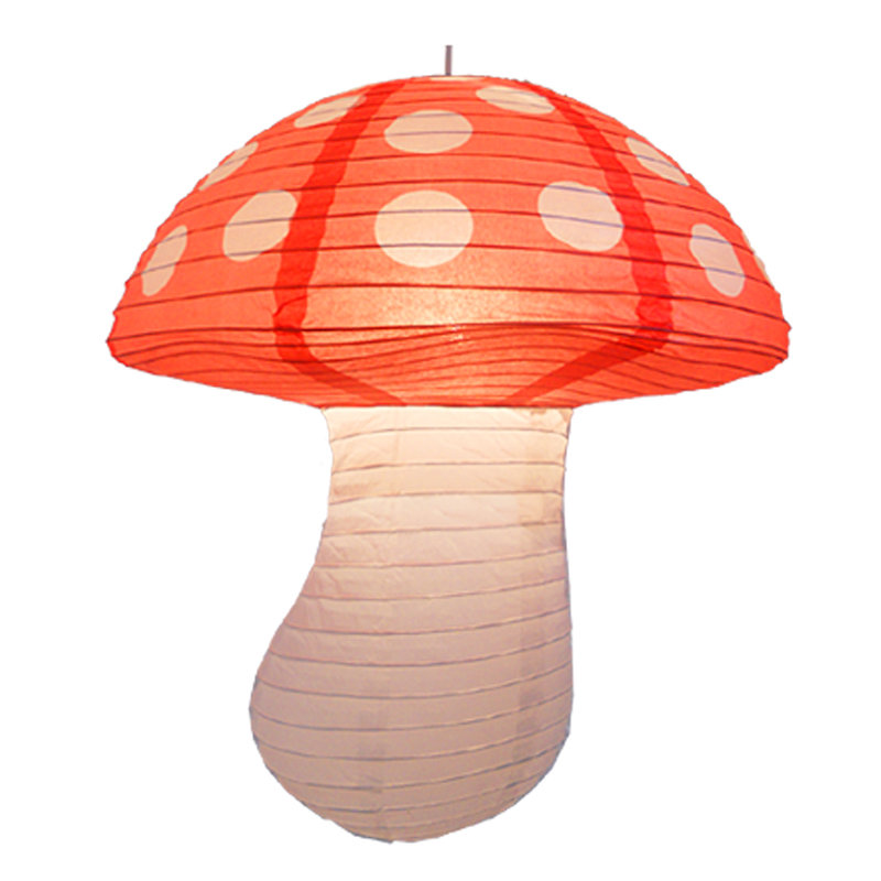 40cm H Paper Novelty Pendant Shade ( Clip On ) in Red