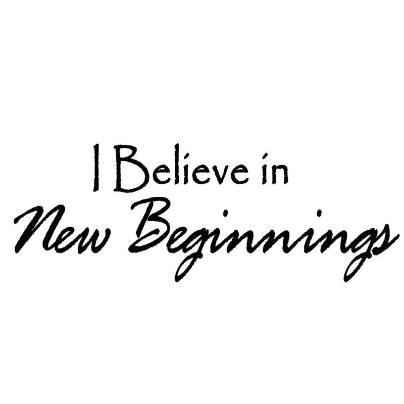 Adhésif décoratif Grasso I Believe in New Beginnings, H 20 po x l 55 po