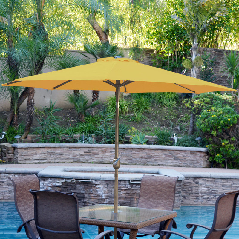 Parasol 9" Market, Bronze, Jaune