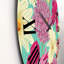 Horloge murale rétro rose et jaune-60187401