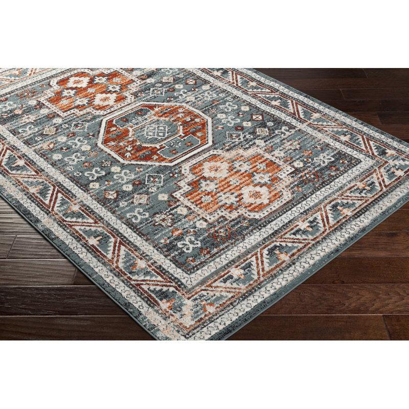 Oriental Indoor Rug, Rectangle 6'7" x 9'