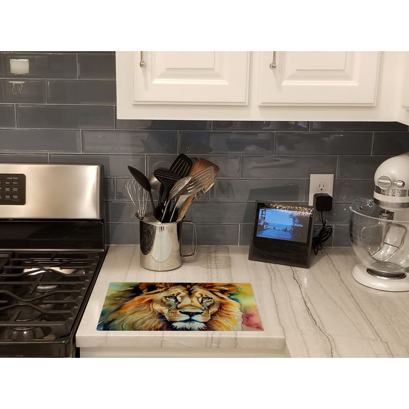 Lion Glass Cutting Board Large