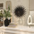 Black Metal Sunburst Large Layered 3D Home Wall Decor, 28" x 3" x 28"-917514719