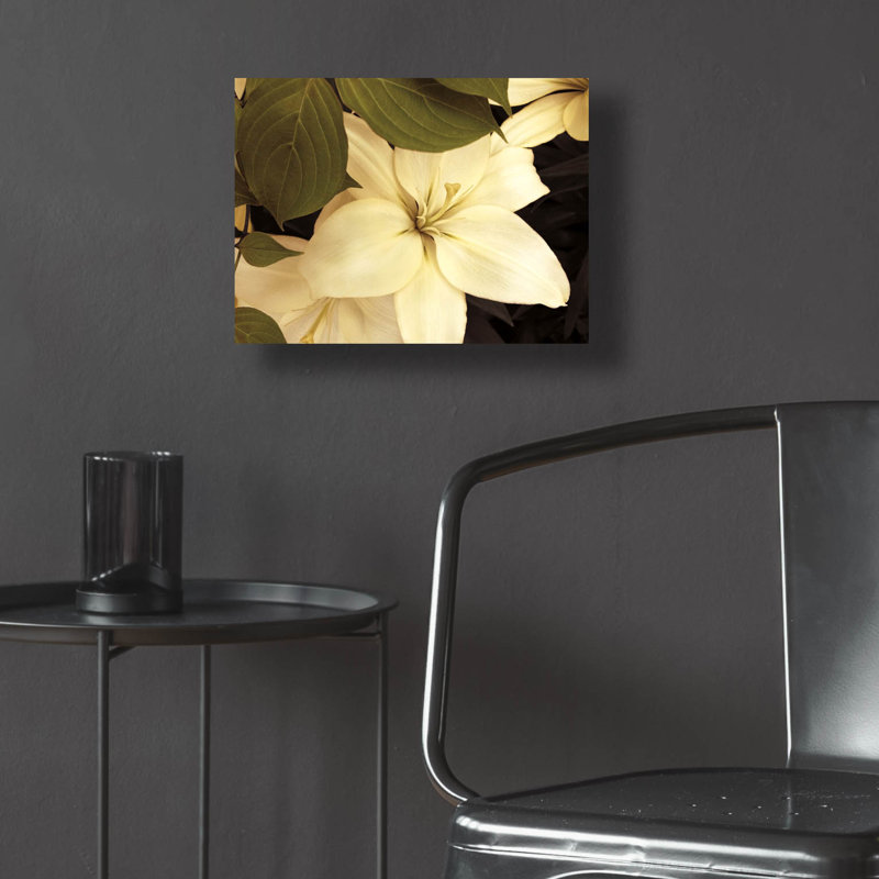 «Lily And Leaves» par Rebecca Swanson, H 12 po x l 16 po x P 0,13 po