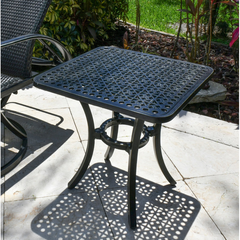 Rectangular Outdoor Side Table , 21 " W 21 " D