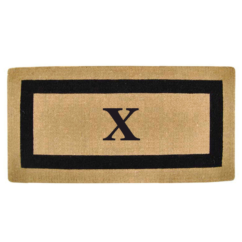 Tapis de porte antidérapant pour l'extérieur, L 24 po x L 57 po, Noir, X