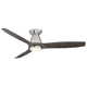 Skylark 54" 3 - Blade Outdoor LED Smart Flush Mount Ceiling Fan with Remote Control and Light Kit Included 