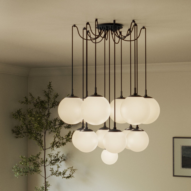 Spider Small Chandelier-Black Gunmetal, Black Gunmetal