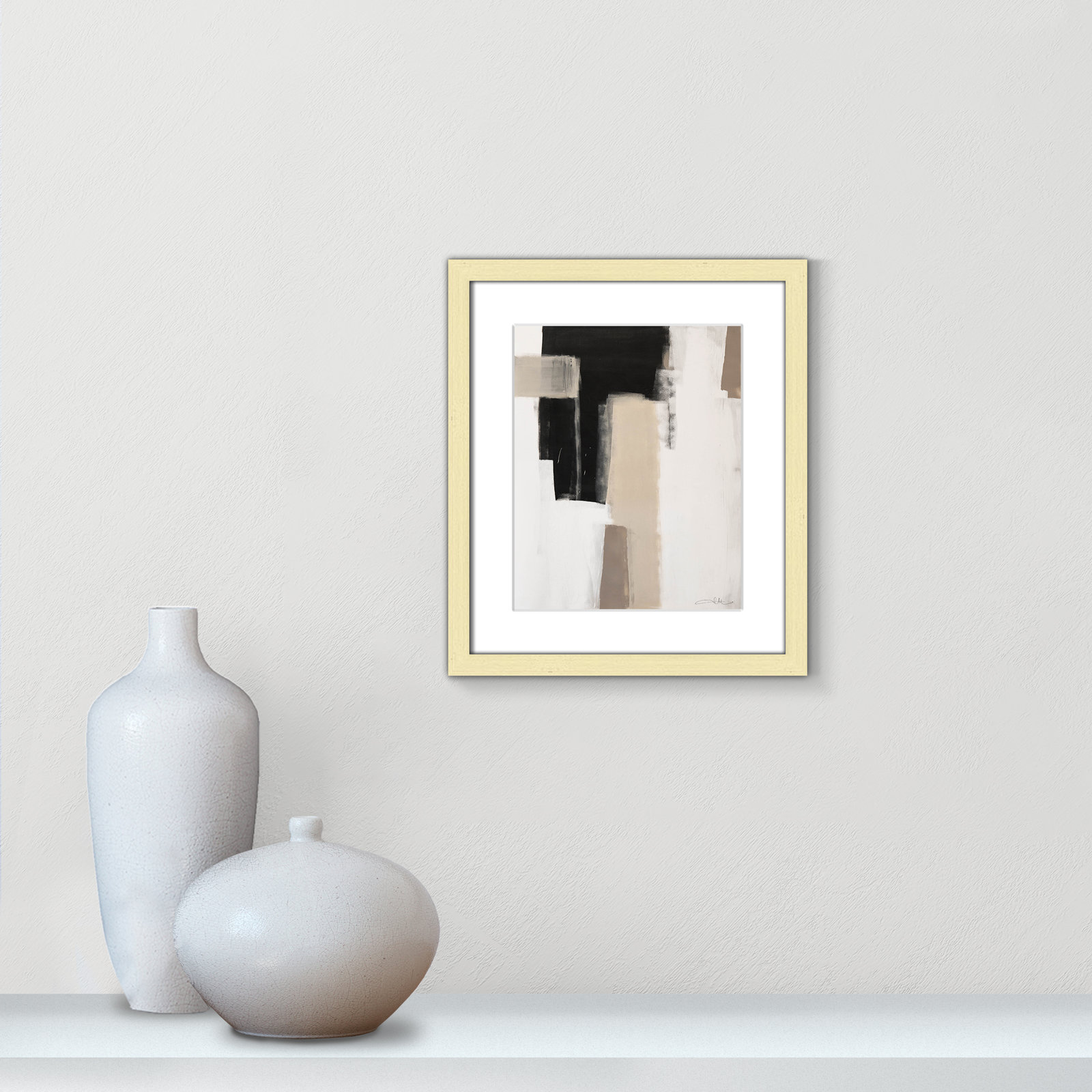 Earth Scapes I Print, 15" H x 13" W x 1.25" D, Gold Matted Picture Framed