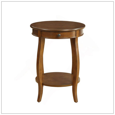 Charming Wooden Accent Table With Versatile Storage Options And Graceful Design