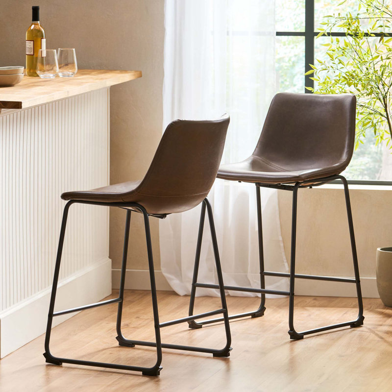 Ensemble de 2 tabourets de bar modernes et simples, pour comptoirs de cuisine, salles à manger ou bars à domicile