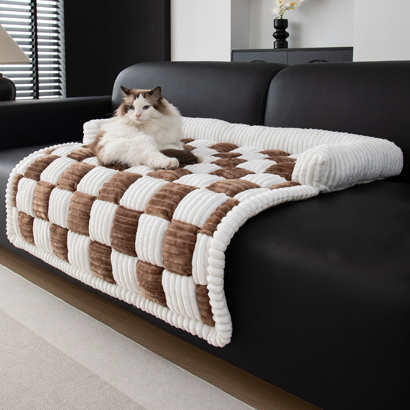 Lit pour chien en flanelle ultra-doux, Marron foncé, H 5,3 po x l 29,5 po x P 29,5 po