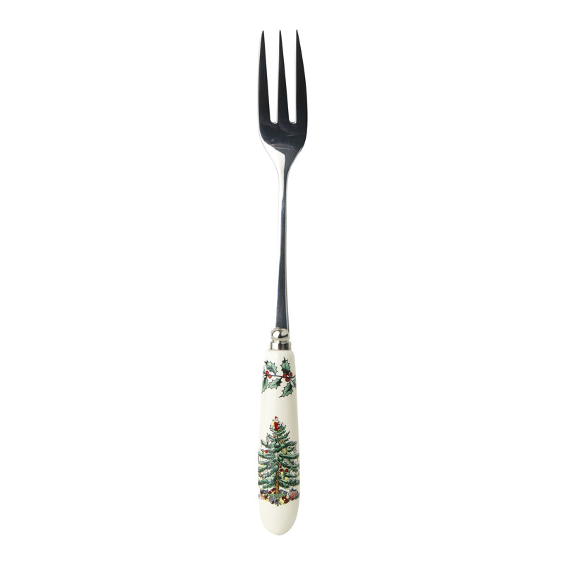 Spode Christmas Tree Pastry Forks 6"