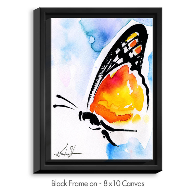 « papillon love xxx », impression, H 36 po x l 24 po x P 1,5 po, Toile tendue