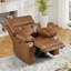 Ensemble de salon 3 pièces inclinable électrique capitonné moderne - un fauteuil inclinable en cuir fleur + une causeuse + un canapé avec USB et porte-gobelets cachés-898478251