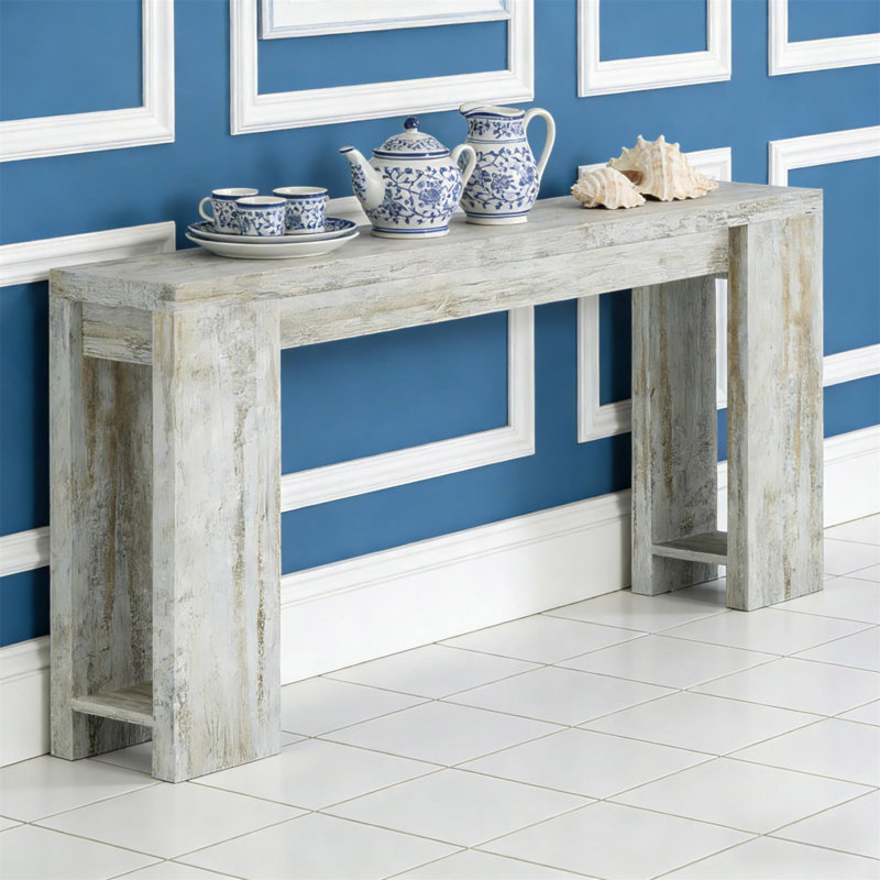 Wooden Entryway Table,Console Table,Sofa Table, White