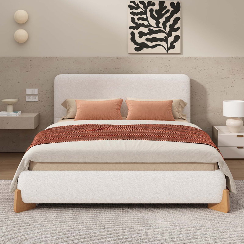 Lit tapissier Elegant Boucle, Grand