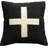 Wool Blend Pillow with Swiss Cross-1993292259